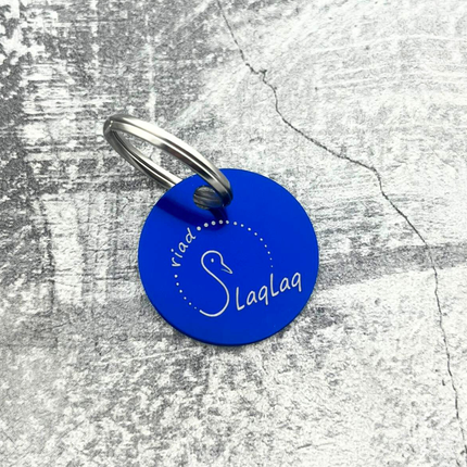 Aluminum key tag with logo - 1 pc