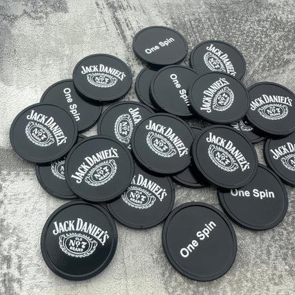 Custom printed plastic tokens Ø29mm – 100 pcs