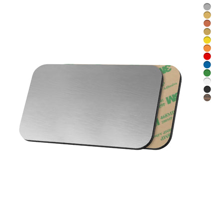 Blank plastic rectangular tag with tape - 1 pc