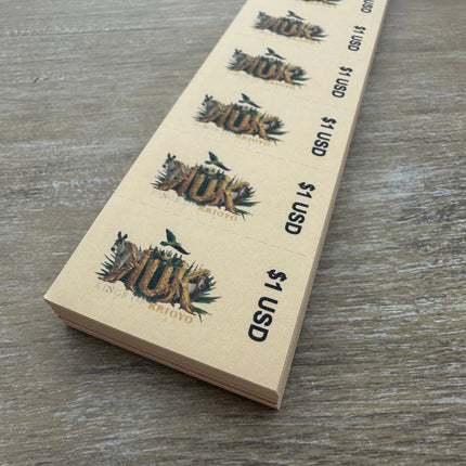Custom drink tickets on strips - 1000 tickets