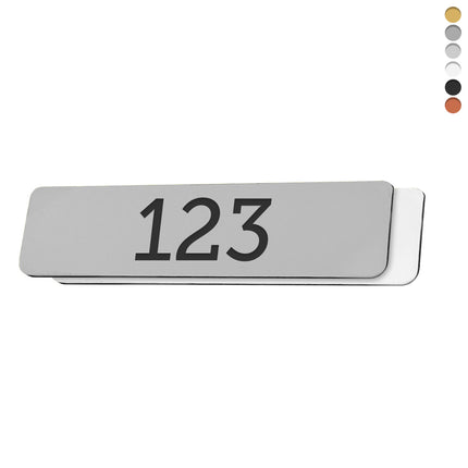 Laser film rectangular numbered tag with tape - 1 pc