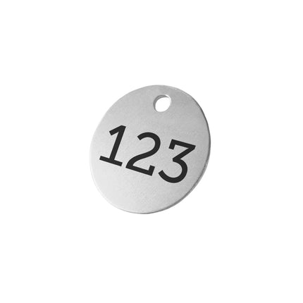 Silver numbered discs - 1 pc