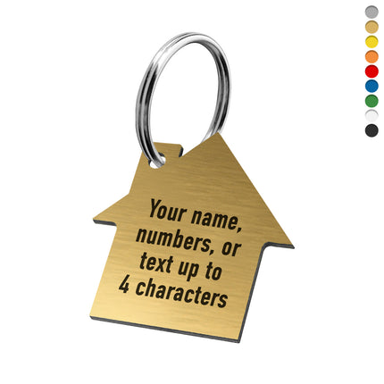 Plastic house key tag with text - 1 pc