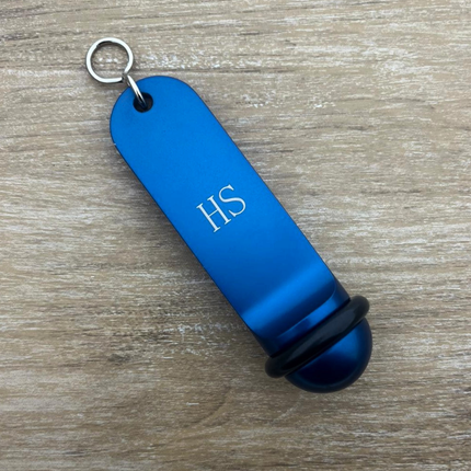 Big Classic blue hotel keychain engraved – 1 pc