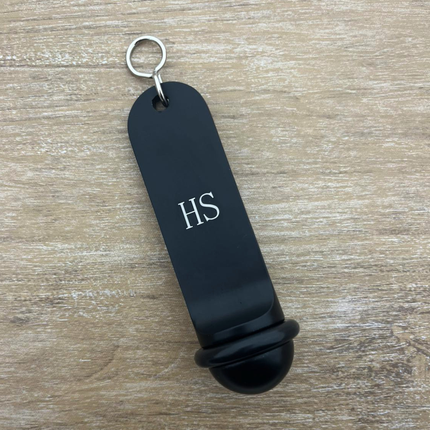 Big Classic black hotel keychain engraved – 1 pc