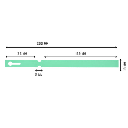 Loop lock labels green PVC 200x13mm