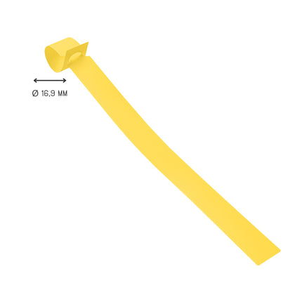 Loop lock labels yellow PVC 200x13mm