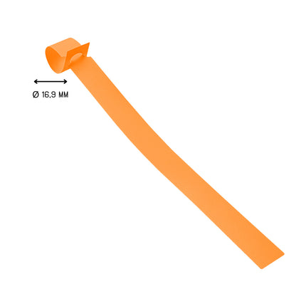 Loop lock labels orange PVC 200x13mm