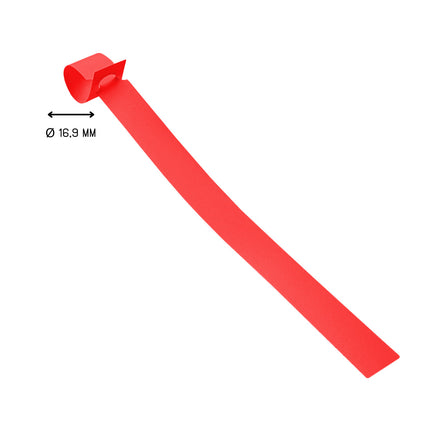 Loop lock labels red PVC 200x13mm
