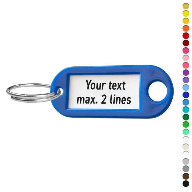 Plastic R5 key tag with text - 1 pc