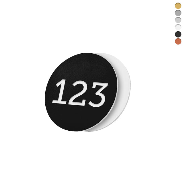 Laser film numbered tag with tape - 1 pc