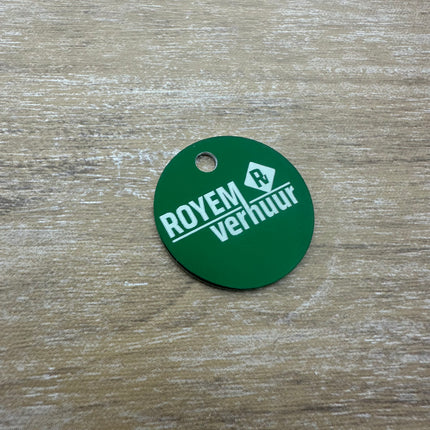 Aluminum key tag with logo - 1 pc