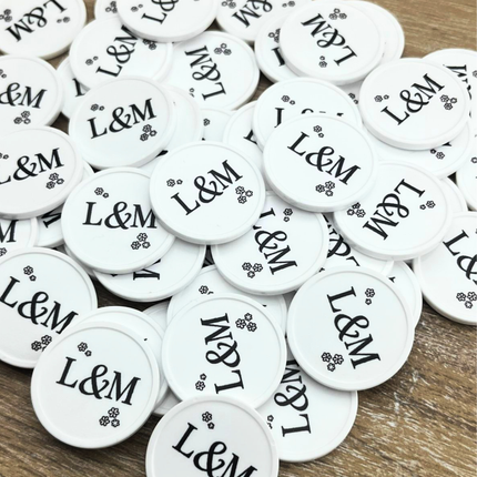 Custom printed plastic tokens Ø29mm – 1000 pcs