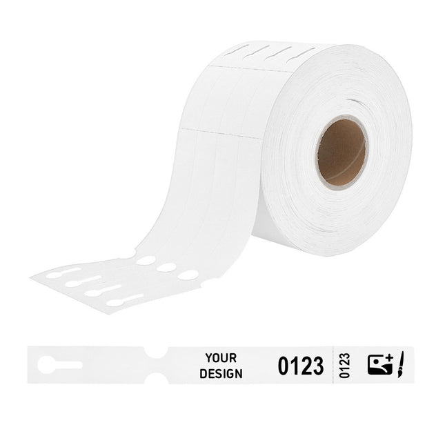 Custom numbered loop-lock labels HDPE 250x25mm