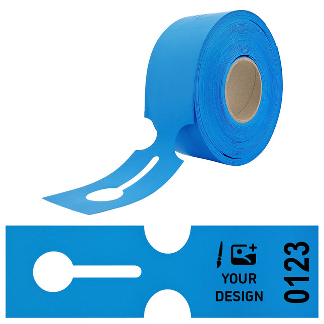 Custom numbered loop-lock labels 273.5x80mm