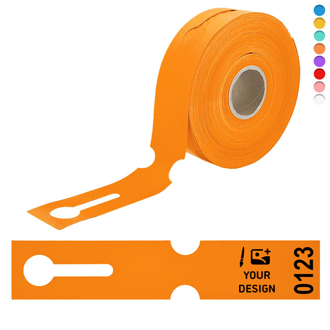 Custom numbered loop-lock labels 260x50mm