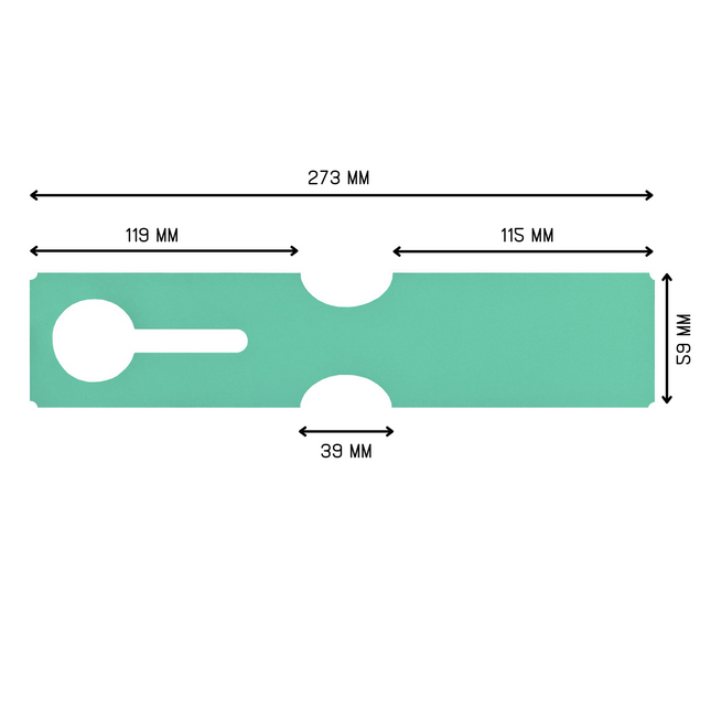 Custom numbered loop-lock labels 273.5x59mm