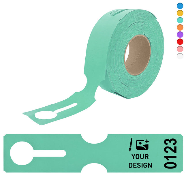 Custom numbered loop-lock labels 273.5x59mm