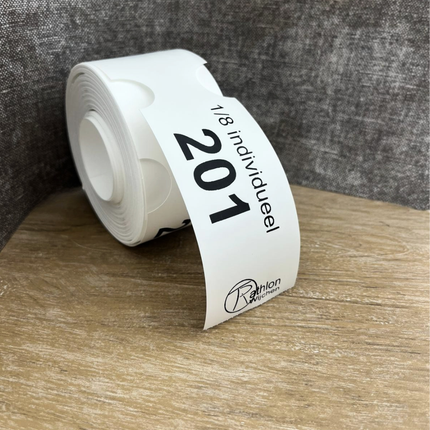 Custom loop lock labels HDPE 260x50mm