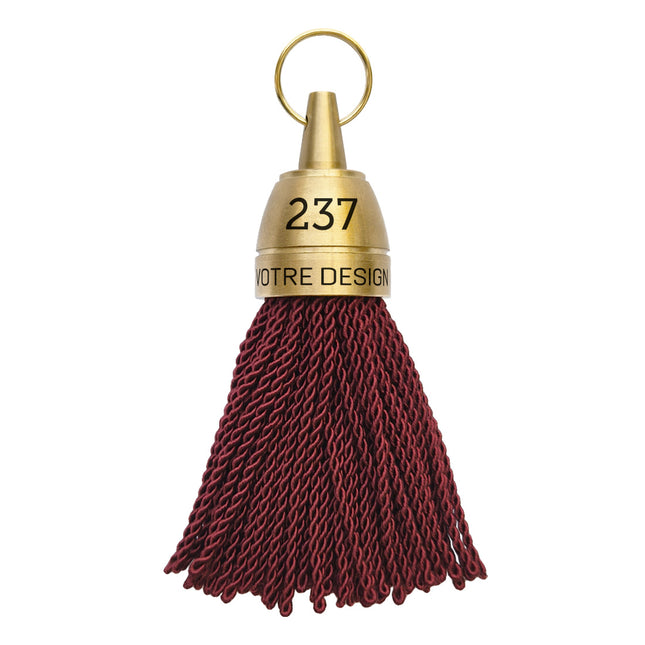 Porte-clés hôtel gravé Philadelphie bordeaux - laiton - 140 mm - par pièce
