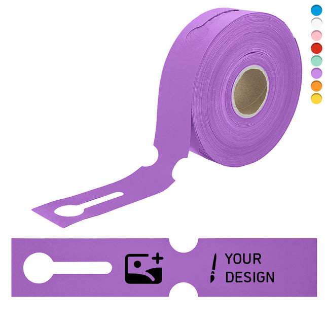 Custom loop-lock labels HDPE 260x50mm