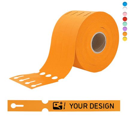 Custom loop-lock labels HDPE 250x25mm