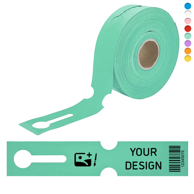 Custom loop-lock labels HDPE 260x50mm with barcode