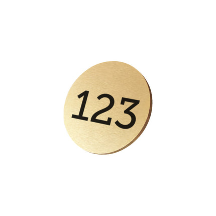 Brass numbered tag - 1 pc