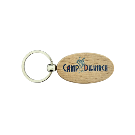 Custom wooden keychain oval 30 x 54 mm - 1 pc
