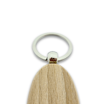 Custom wooden keychain oval 30 x 54 mm - 1 pc