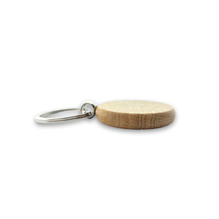 Custom wooden keychain cirkel 40 mm - 1 pc