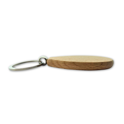 Custom wooden keychain teardrop 36 x 48 mm - 1 pc