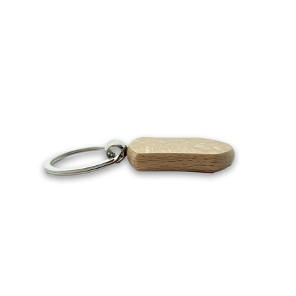 Custom wooden keychain shield 32 x 45 mm - 1 pc