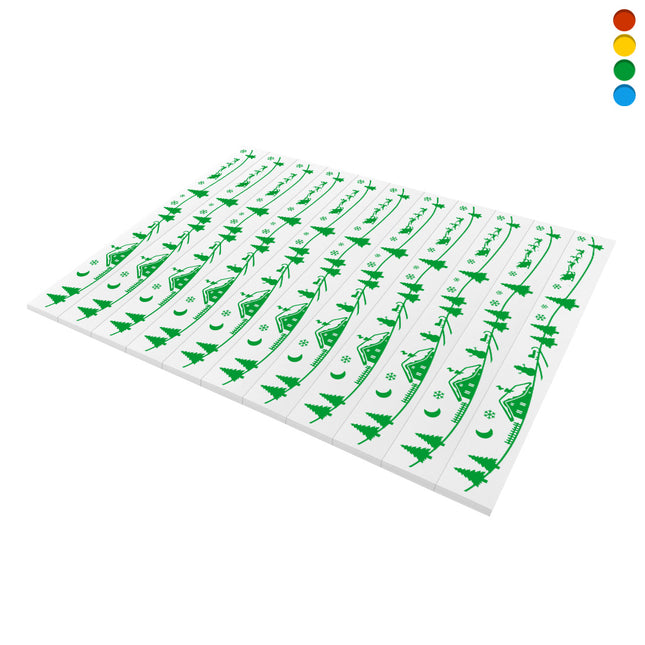 PET custom Christmas tree tags 210x25.4mm - 110 pcs
