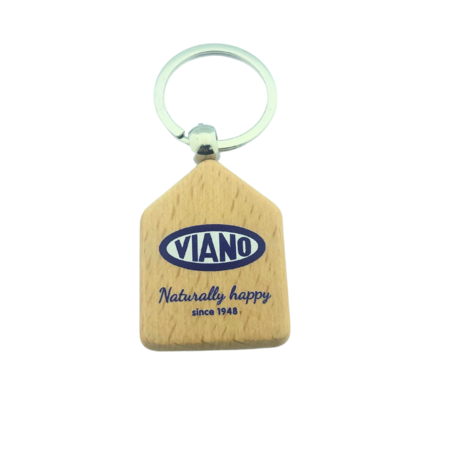 Custom wooden keychain house 35 x 45 mm - 1 pc