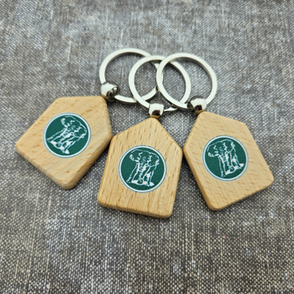 Custom wooden keychain house 35 x 45 mm - 1 pc