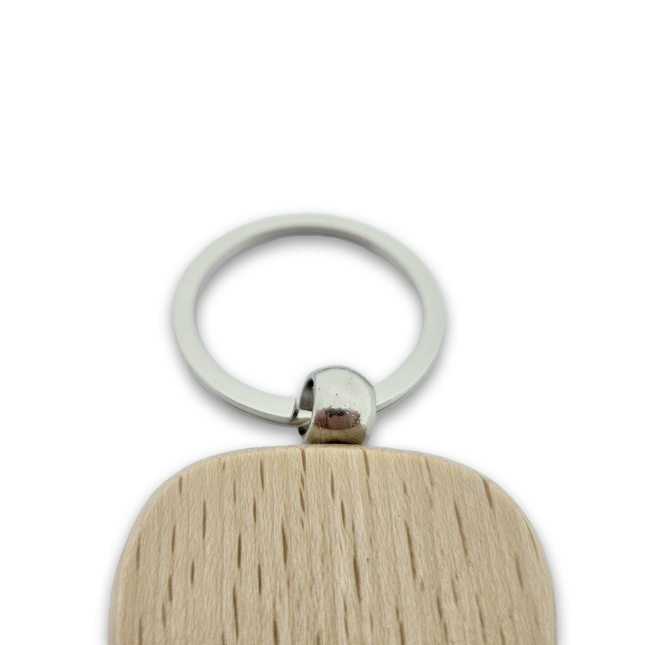 Custom wooden keychain triangle 40 x 40 mm - 1 pc