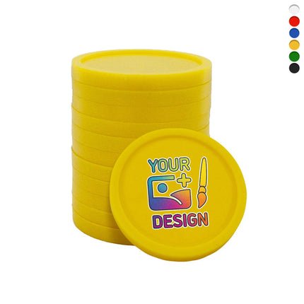 Custom printed plastic tokens Ø23mm – 100 pcs