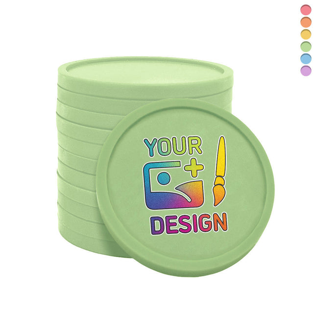 Custom printed recycled plastic tokens Ø29mm - 100 pcs
