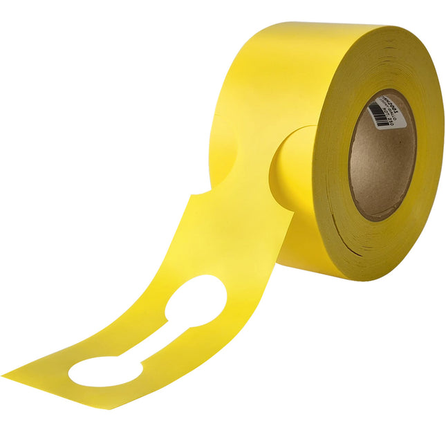 Loop-lock labels yellow HDPE 400x75mm