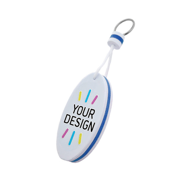 Custom floating keychain white orange - 1 pc
