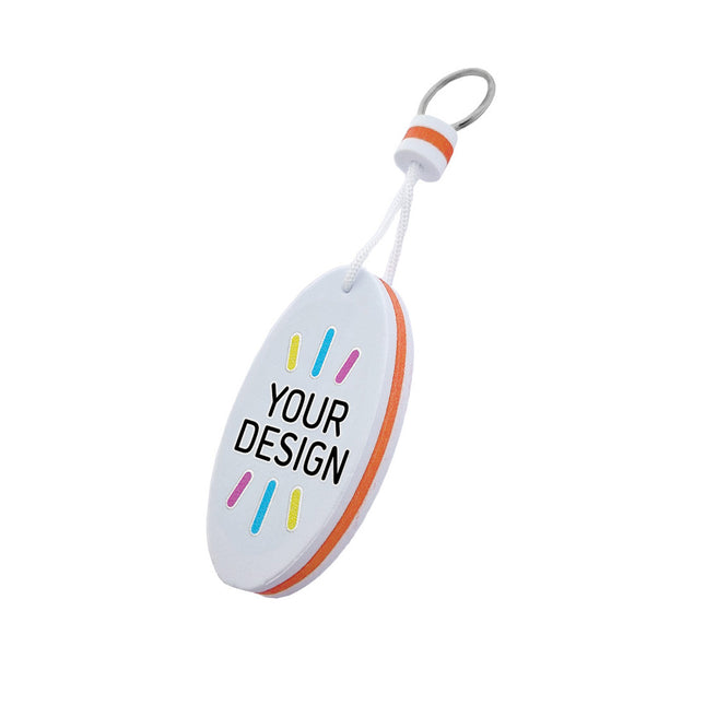 Custom floating keychain white blue - 1 pc