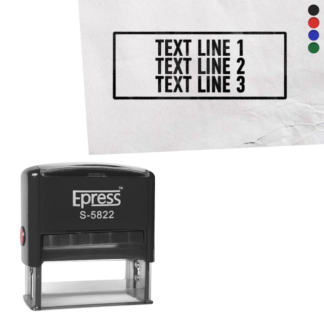 Custom self-inking text stamp 58x22- 1 pc