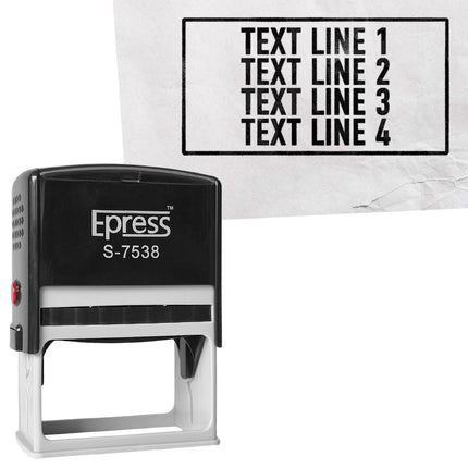 Custom text stamp 75x38mm- 1 pc