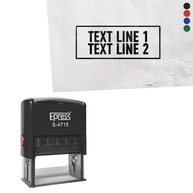Custom text stamp 47x18mm- 1 pc