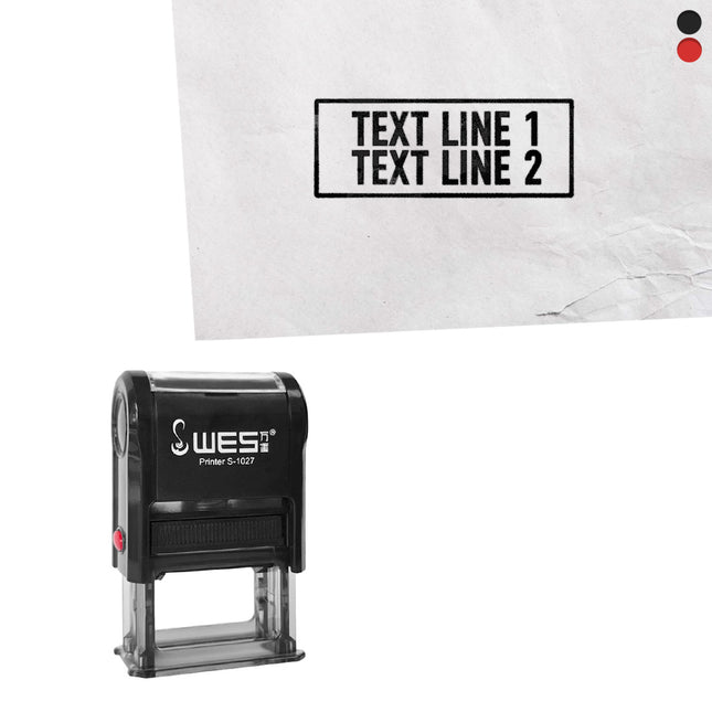 Custom text stamp 27x10mm - 1 pc