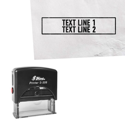 Custom text stamp 45x10mm - 1 pc