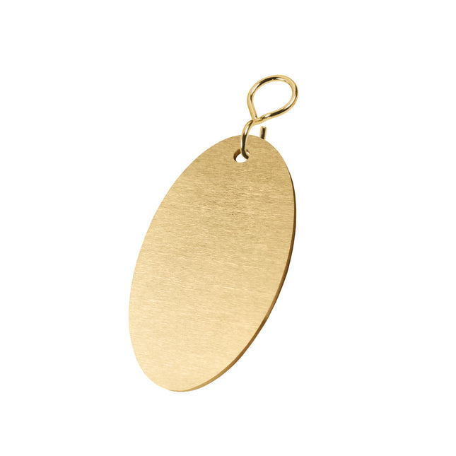 Blank brass key tag Felix 37x67mm - 1 pc