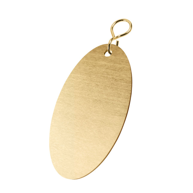 Blank brass key tag Felix 45x85mm- 1 pc