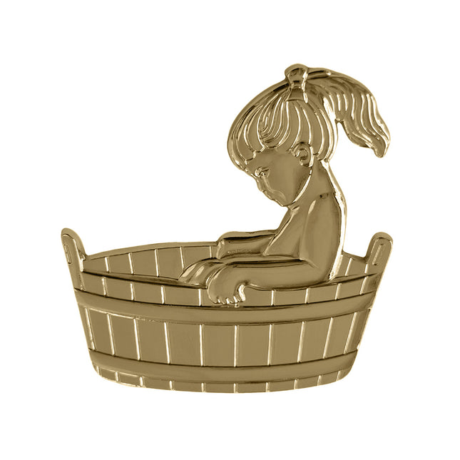 Restroom sign girl in baththub - 1 pc